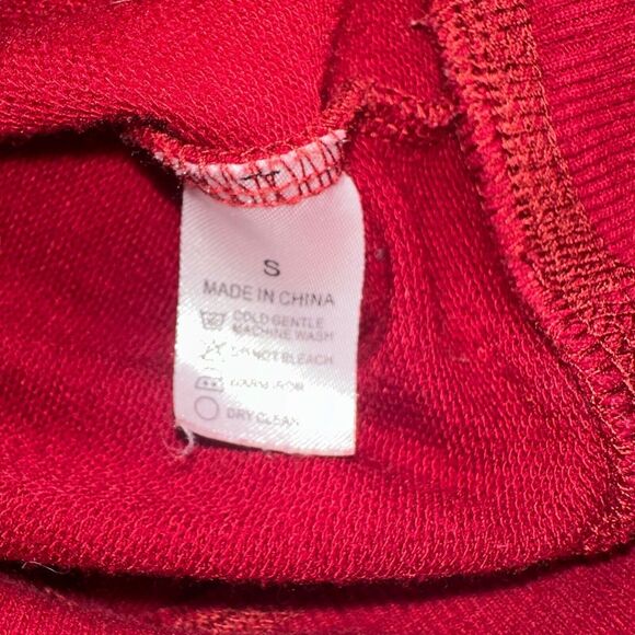 Womens Small Crewneck Sweater Burgundy Simple Minimalist Stockholm Style - Picture 10 of 10